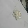 Korean-style fashionable, fresh and sweet imitation pearl shell flower earrings accessories, acrylic multi-layer petal pearlescent white earrings accessories, cute details Picture